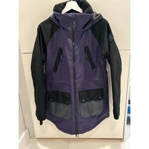 Women's Burton Prowess Jacket Ponderosa Pine Size S Navy Purple Black - worn 1x